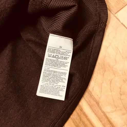 Old Navy Active Old Navy Women’s Sz 3X Active CozeCore Long-Sleeve Cropped Rib-Paneled Top Brown