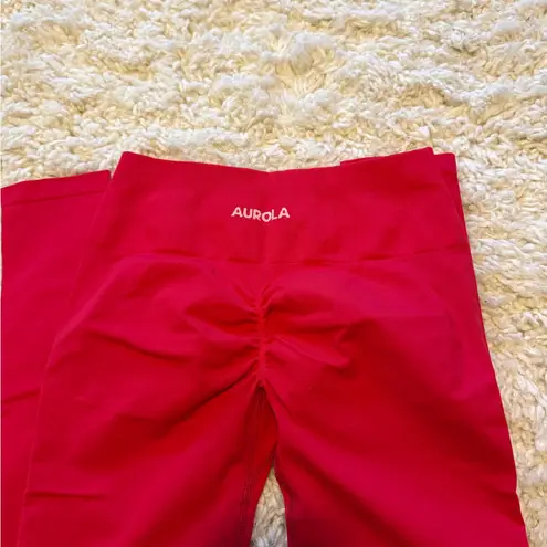 Aurola Hot Pink Sculpt Leggings Red