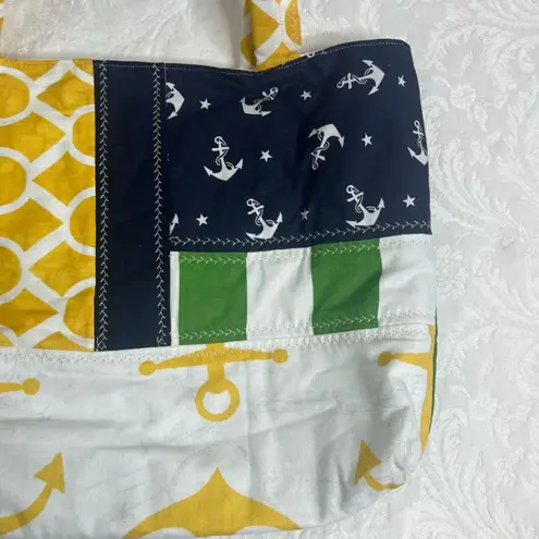 Source Unknown Nautical Beachy Colorblock Patchwork‎ Tote Bag