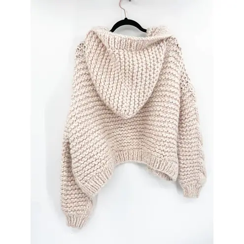 トップス I love mr mittens daicy hooded bomber I Love Mr Mittens Taupe Cable Knit Hooded Bomber Wool