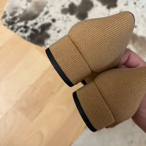 Rothy's ROTHY’S The High Point Wren Captoe Heel Tan Black Size 8 NWOT