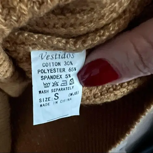 Angashion Off Shoulder Fringe Gold Sweater