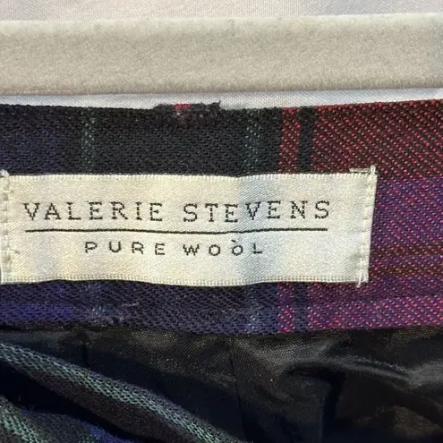 Valerie Stevens  Wool Lined High Waisted Shorts Size 8 Holiday Plaid‎ Christmas