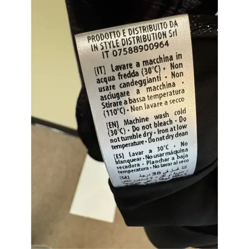 Black Coral NWT Waist Fitted Metallic Stripe Dress in Purple Size IT 44/US 8