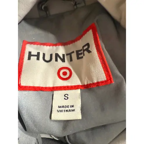 Hunter x Target Lightweight Hooded Jacket Women's Size S Reflective Windbreaker Silver