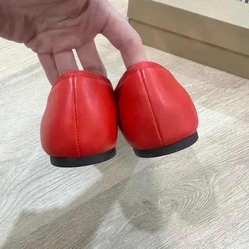 Coach NWT  Leather Ballet Flats – Pop Red – Size 9.5B