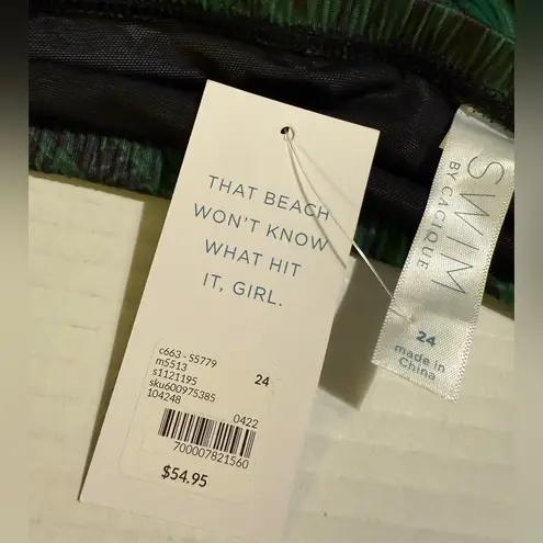 Lane Bryant  SWIM by Cacique Faux Wrap Plus Skirt Skort “ Breezy Palm” Exotic-24