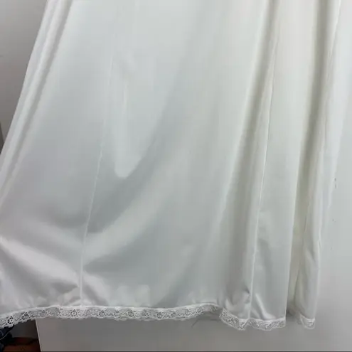 Vintage Union Made Wonder Maid Non Cling Slip Dress White Lace Nylon Sz 32 Small