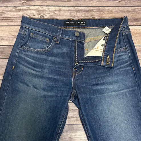 Veronica Beard Denim Dark Apollo Wash Benzi Mid Rise Girlfriend Jeans 24 00