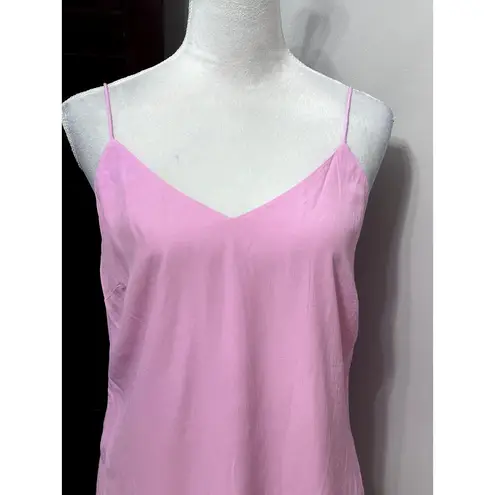 Something Navy Camisole Top V-Neck Low Back Spaghetti Strap Pink Women's Small
