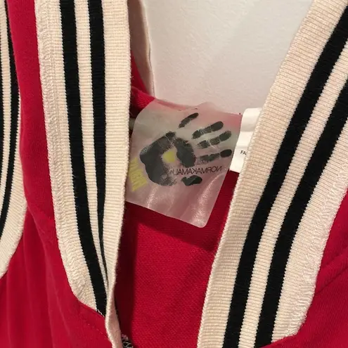 Norma Kamali Norma Kamala x Everlast red striped sleeveless zip up dress small