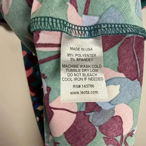 Leota “Noleena” Faux Wrap Style Abstract Print A-Line Dress Women’s Size Medium