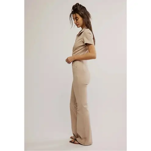 Free People  We The Free Jayde Flare Jumpsuit in Blushing Size Large NWT Neutral