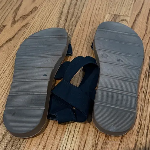 Cushionare Cushionaire indigo black stretch sandal size 9.5