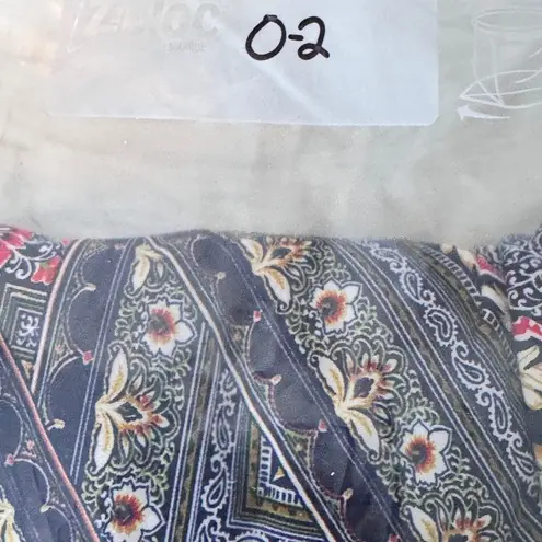 Westport Blue Red 3/4 Sleeve Casual Dress Bohemian boho style size 12 mini dress