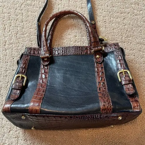 Brahmin  Black & Brown Leather Handbag