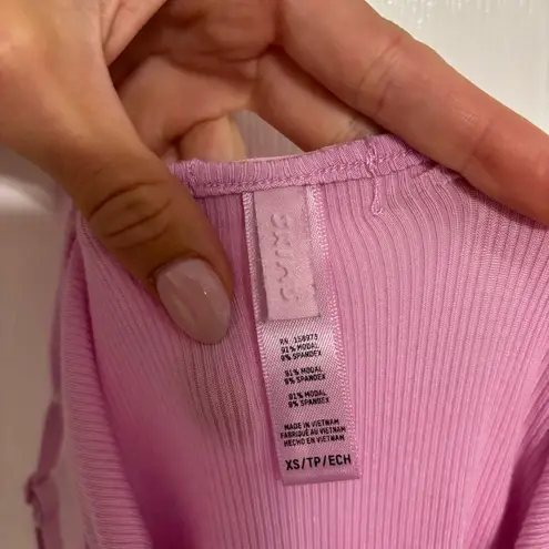 SKIMS Fits Everybody Pink Ribbed Dress