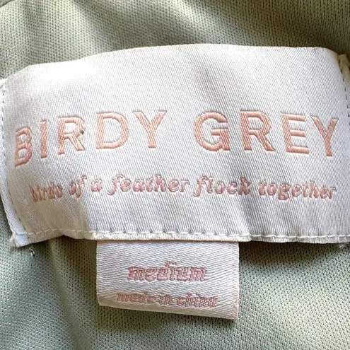 Birdy Grey Gwennie Chiffon Dress Bridesmaid V Neck Blouson Sage Green Medium