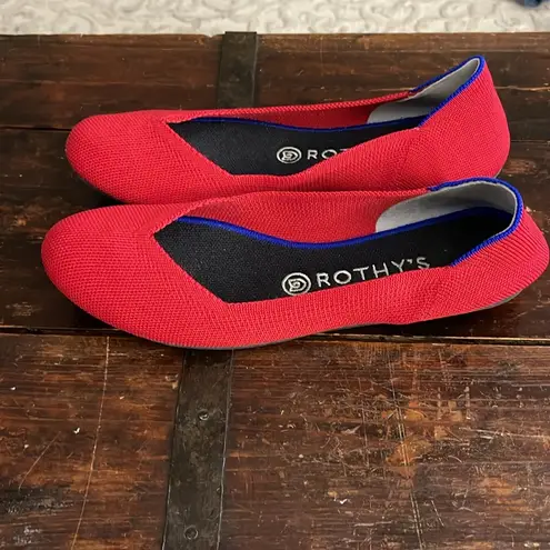 Rothy's Rothy’s The Flat Round Toe Ballet Shoe Red Size 9