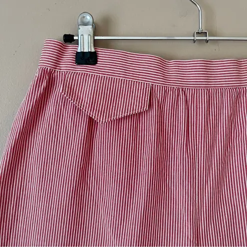 VINTAGE Red Pinstripe Culotte Shorts Sz M Size M