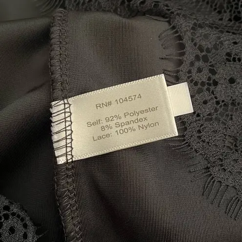 Boston Proper Black Velvet Slip Dress Velour Nightgown Loungewear M Medium