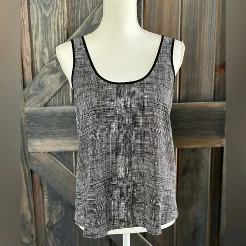 Vince Camuto  Gray Black White Textured Sleeveless Patterned‎ Blouse Top