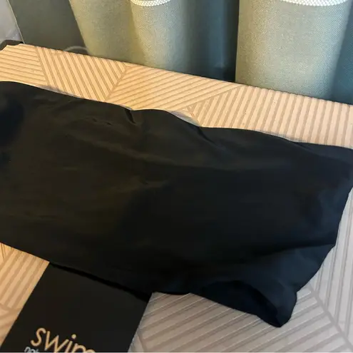 Naked Wardrobe Bikini Bandeau Bae Swim Top Black Strapless Neutral NWT Vacation