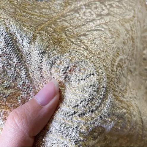 Hill House Dress Athena Nap Babydoll Smocked Mini Bridgerton Gold Brocade S GUC