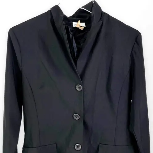 90s COUNTESS Vintage Black Trench Coat Jacket Size M