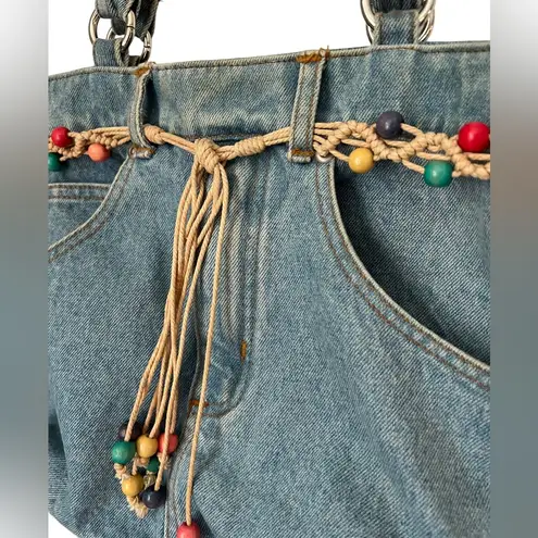 American Vintage Y2K Jurse Jean Purse Rainbow Belt Shoulder Bag