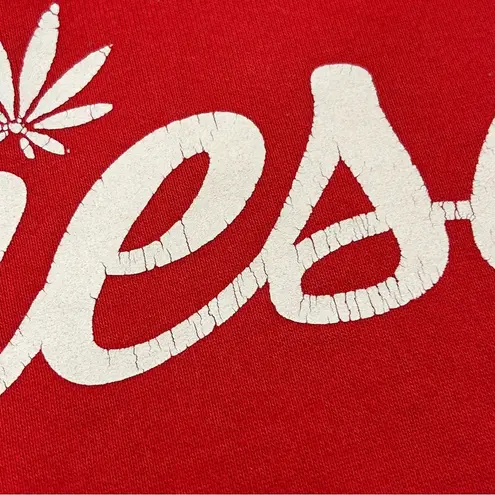 Diesel Weed Leaf Dream Chasers Fire Red Pullover Hoodie Sweatshirt Women’s M