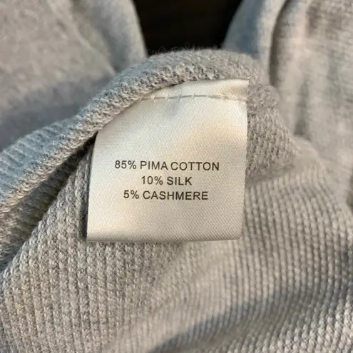 Peter Millar Women XL Gray Sweater Sweatshirt Cotton Silk Cashmere Quiet Luxury