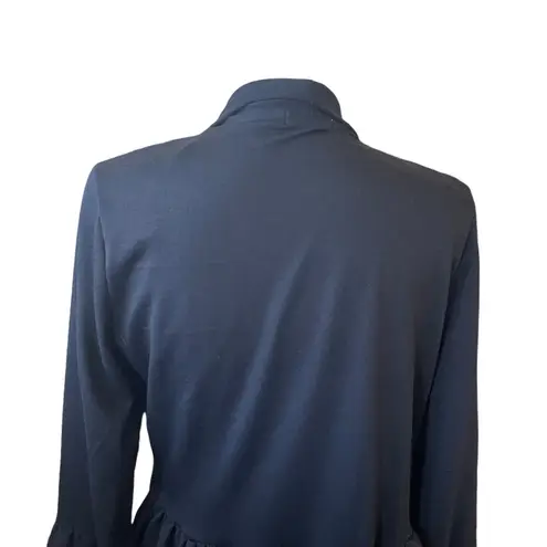 Pebble & Stone Women Cardigan M Black Open Front Peplum Hem Whimsigoth Cottage Size M