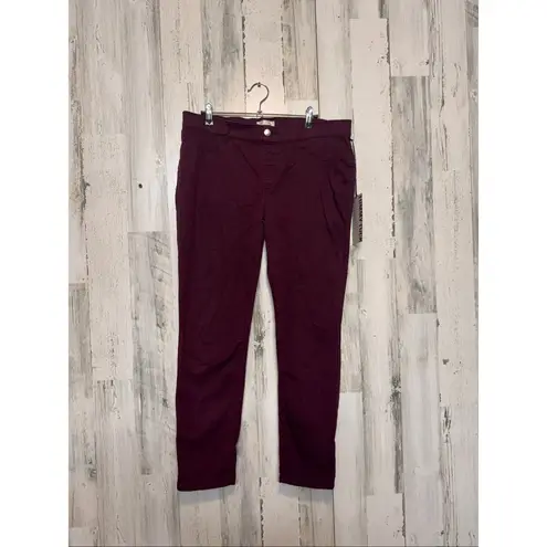 LC Lauren Conrad  Women’s XL Burgundy Skinny Jeans Stretch Size 14 NWT