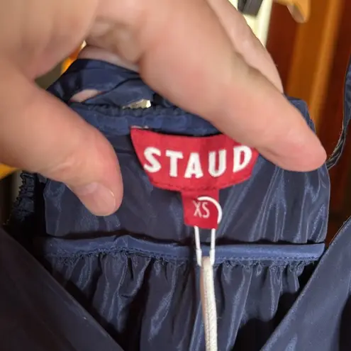 STAUD NWT Ripley Tiered Maxi Dress Navy Blue Size XS