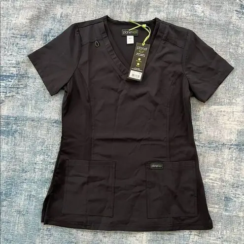 NWT! Planet Koi Black Longevity Scrub Top XXS
