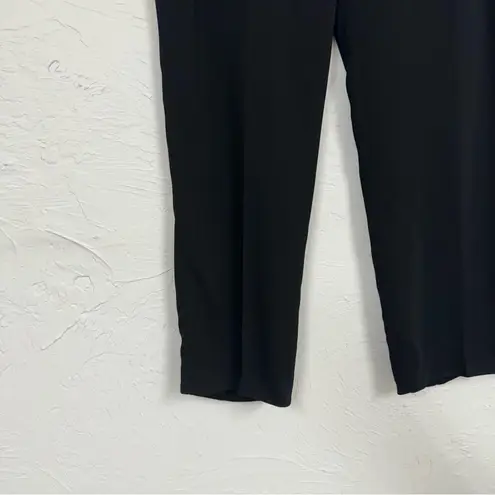 Lanvin Black Straight Leg Ankle Dress Pants Slacks 8 Trousers Academia Career