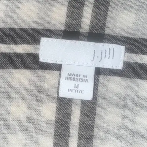 J. Jill Button Shirt and Oversized Dress Shirt Gingham Bundle Black Size M