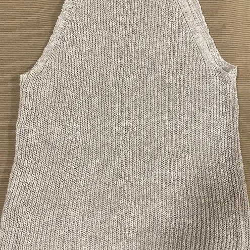 Mango Beige sleeveless knit top