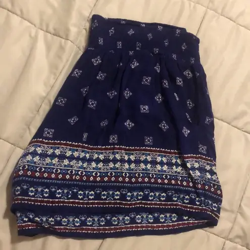 Flowy Colorful Shorts Blue Size XL