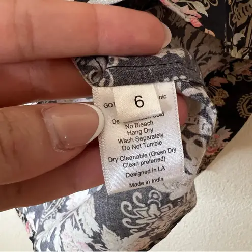 ST. ROCHE Hatfield Top in Belladonna Print boho bohemian floral flowers 6 Black