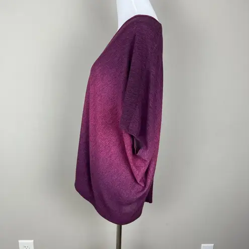 Clara Sun Woo Top Womens XL Purple Dolman Sleeve V