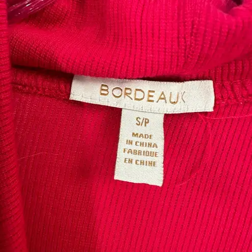 Bordeaux Red Cowl Neck Long Sleeve Pullover Knit Sweater Women's Size Small