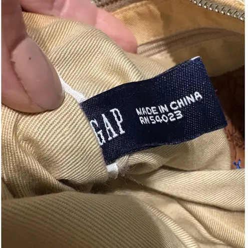 Gap VINTAGE Straw Woven Shoulder Bag Chain Strap Zip Closure Purse