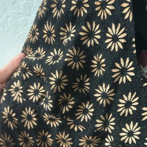 Salaam Black Daisy Tank Sleeveless Ruffle Flowy Boho Dress Size S