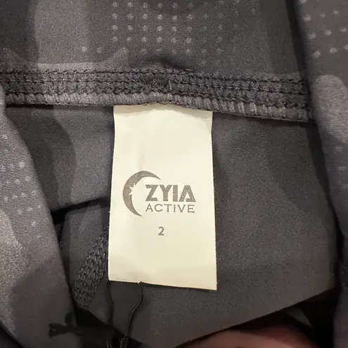 Zyia NWT  Active Gray Battleship Camo Luxe High Rise 7/8 Leggings