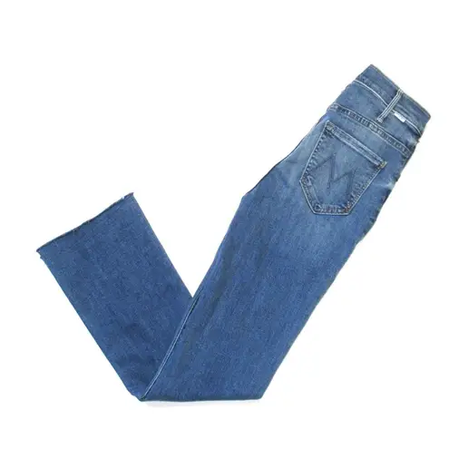 NWT Mother Hustler Ankle Fray in Healing Jar High Rise Boot Crop Stretch Jean 32 Blue