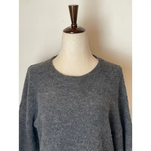 Caslon Gray Crew Neck Long Sleeve Fuzzy Sweater Tunic Dress Size XS