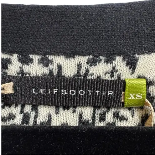 Leifsdottir Ruffle Neck Sleeveless Wool Cashmere Sweater Dress XS Black