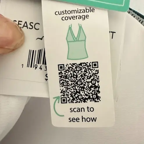 SUNSETS Seascape Mia Tankini Swim Top Bathing Suit E Cup Customizable Padded Green Size L